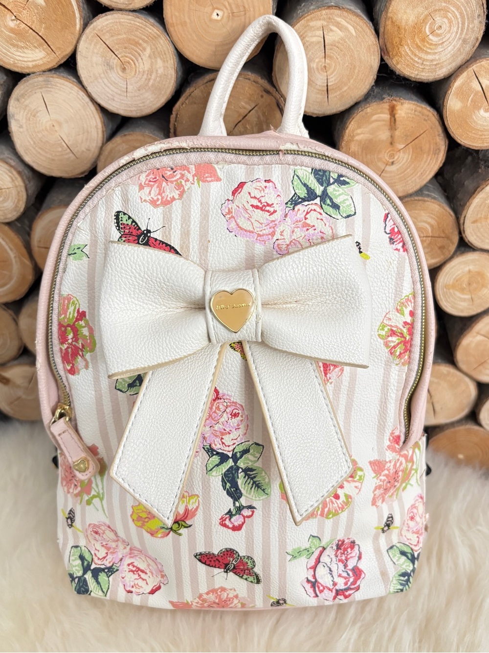 Betsey Johnson Floral Butterfly Mini Backpack